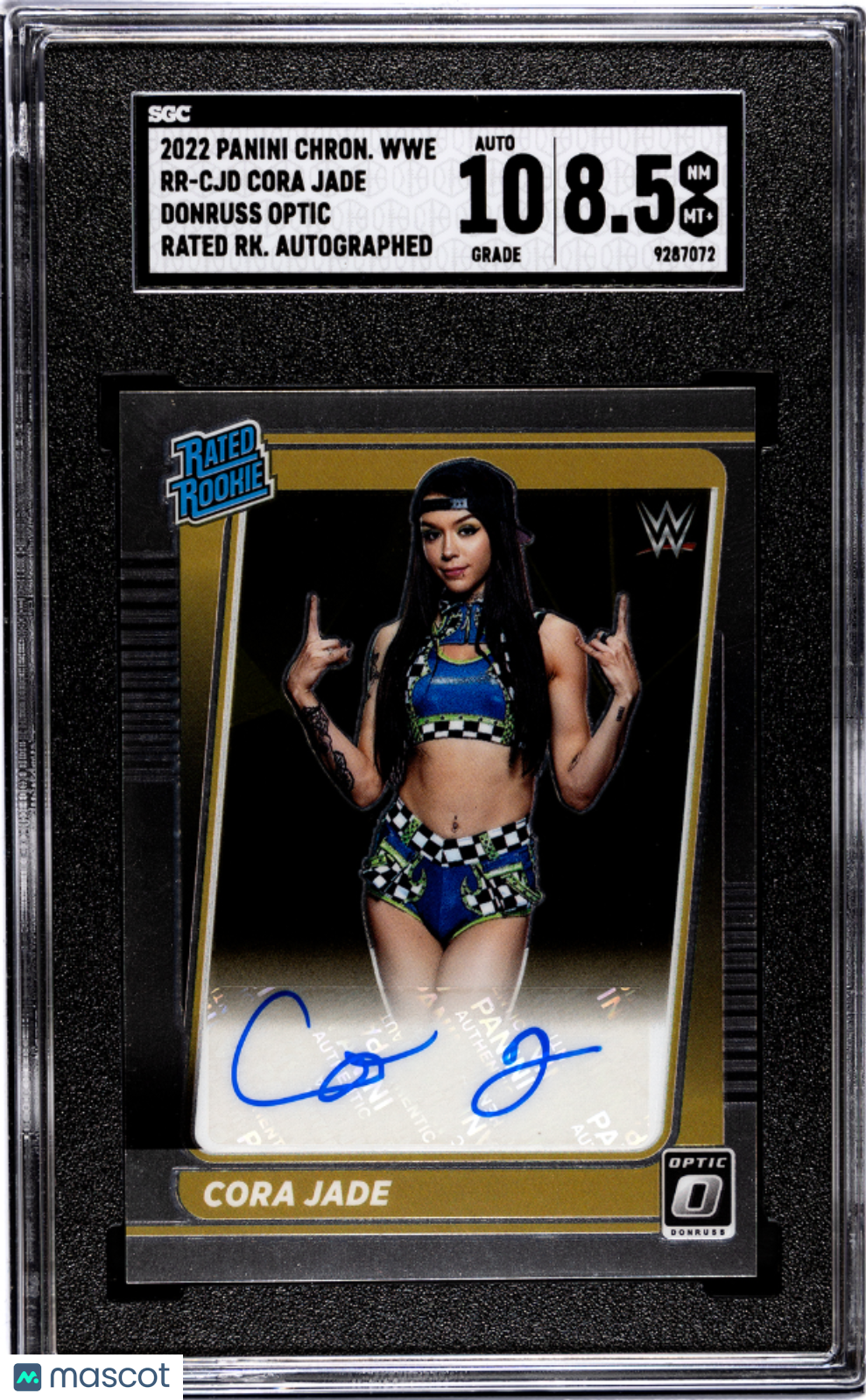 2022 Chronicles Wwe Cora Jade #RR-CJD Donruss Optic Rated Rookie Auto SGC 8.5