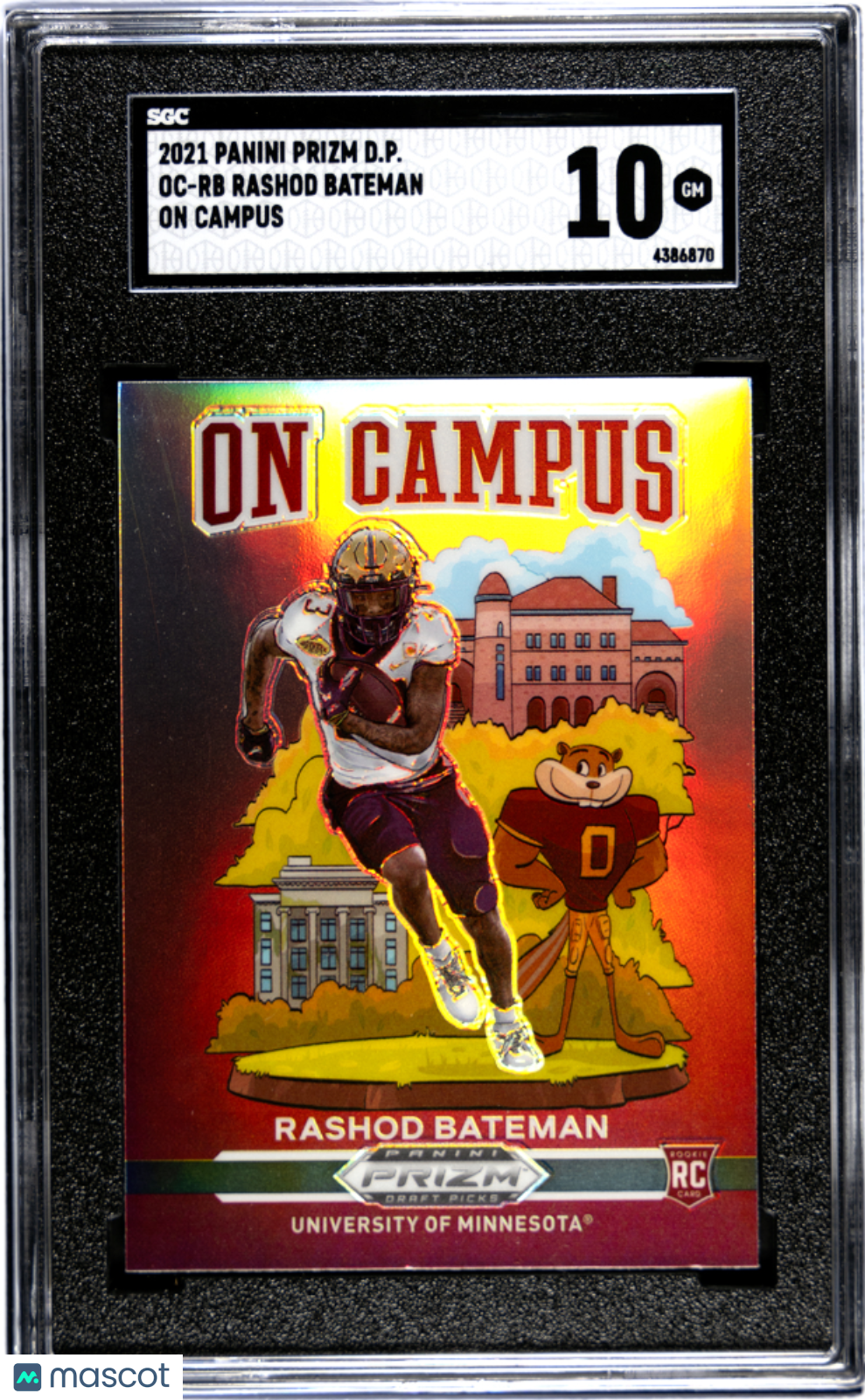 2021 Panini Prizm Draft Picks Rashod Bateman #OC-RB On Campus SGC 10 CASE HIT SP