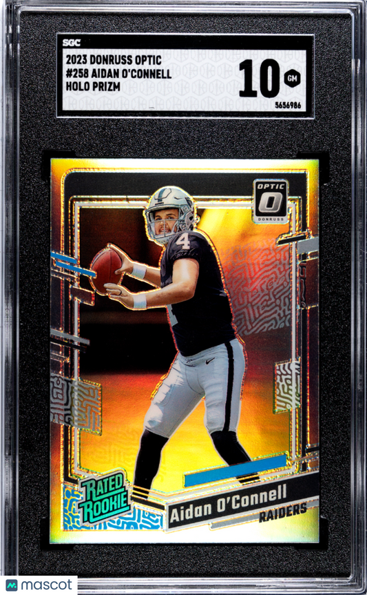 2023 Donruss Optic Aidan O'connell #258 Holo Prizm SGC 10