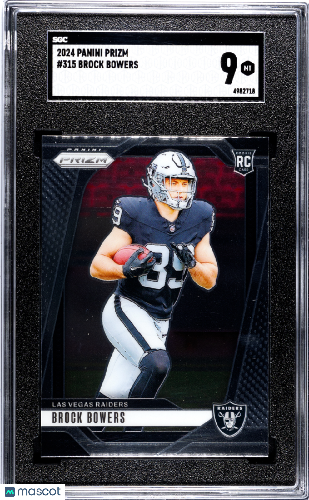 2024 Panini Prizm Brock Bowers #315 SGC 9