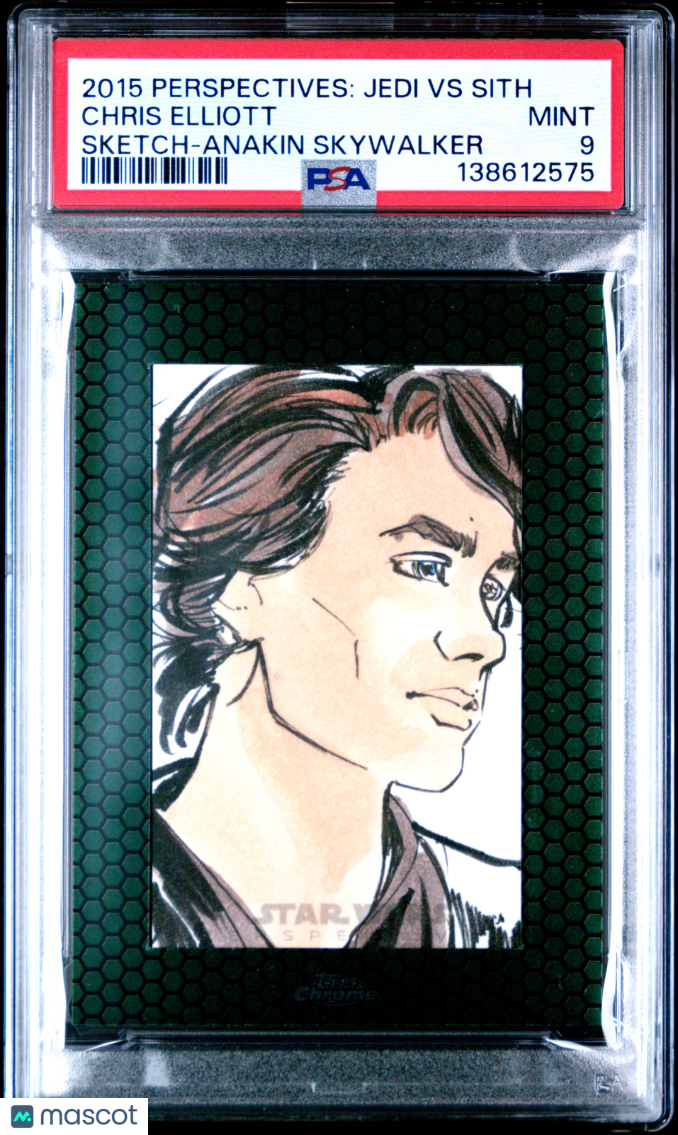 Chris Elliott 2015 Star Wars Chrome: Sketch Cards Anakin Skywalker PSA 9