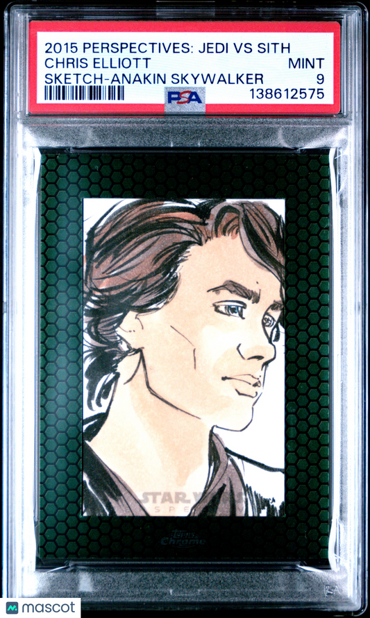 Chris Elliott 2015 Star Wars Chrome: Sketch Cards Anakin Skywalker PSA 9