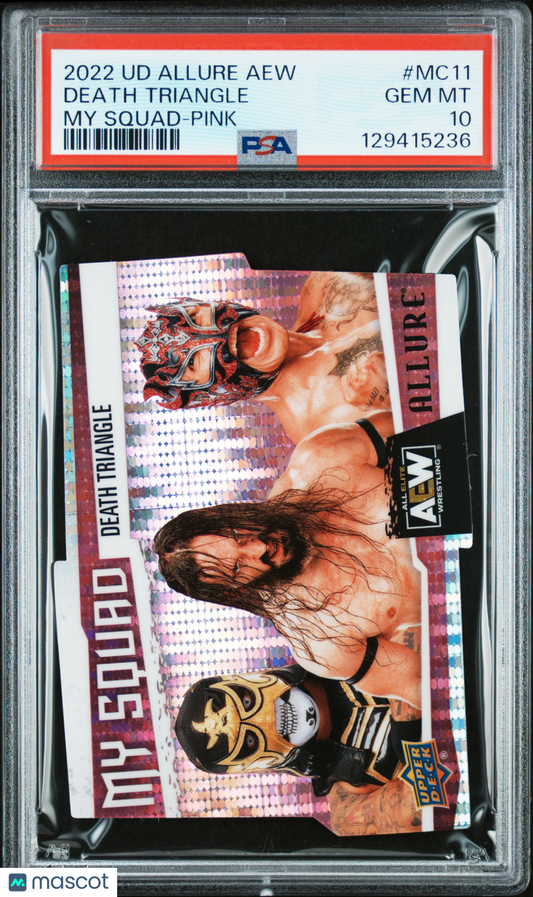 2022 Upper Deck Allure Aew My Squad Death Triangle #MC11 Pink PSA 10 pop 1