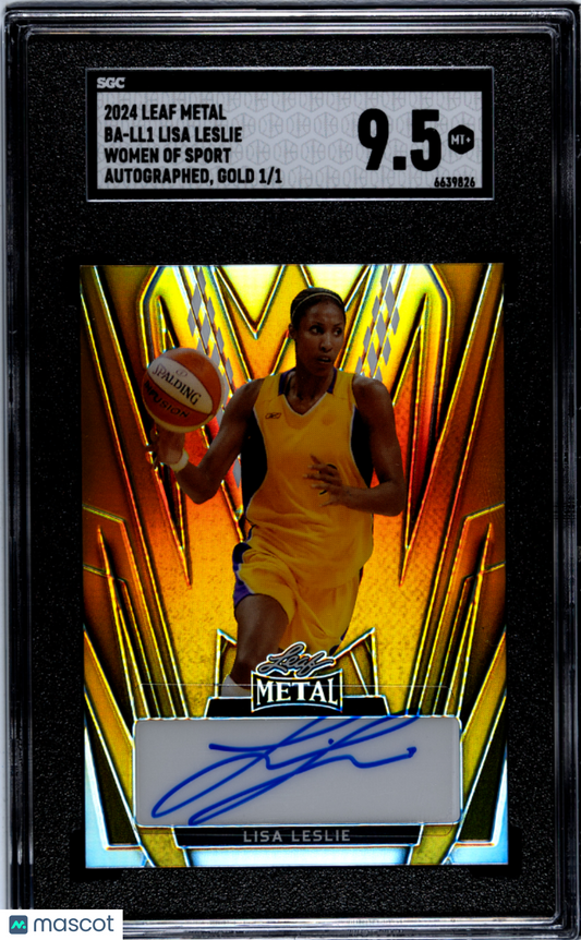 2024 Leaf Metal Women Of Sport Lisa Leslie WNBA #BA-LL1 AUTO Gold #1/1 SGC 9.5