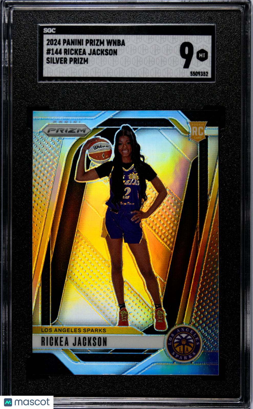 2024 Panini Prizm Wnba Rickea Jackson #144 Silver SGC 9 pop 1 higher