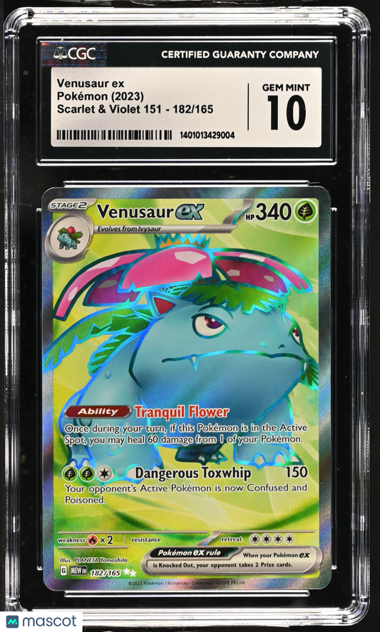 2023 Pokemon Venusaur ex #182/165 Ultra Rare CGC 10