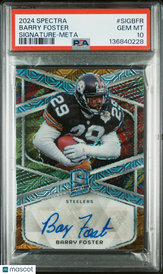 2024 Panini Spectra Signatures Barry Foster auto Meta PSA 10 pop 5/25