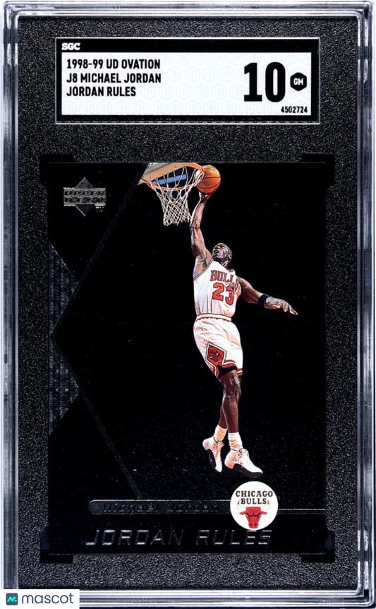 1998 Upper Deck Ovation Michael Jordan #J8 Jordan Rules SGC 10 POP 1