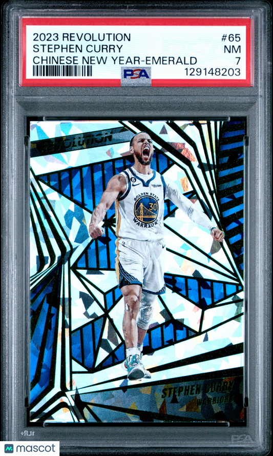 2023-24 Revolution Curry Chinese New Year Emerald PSA 7 #30/99 (jersey #)