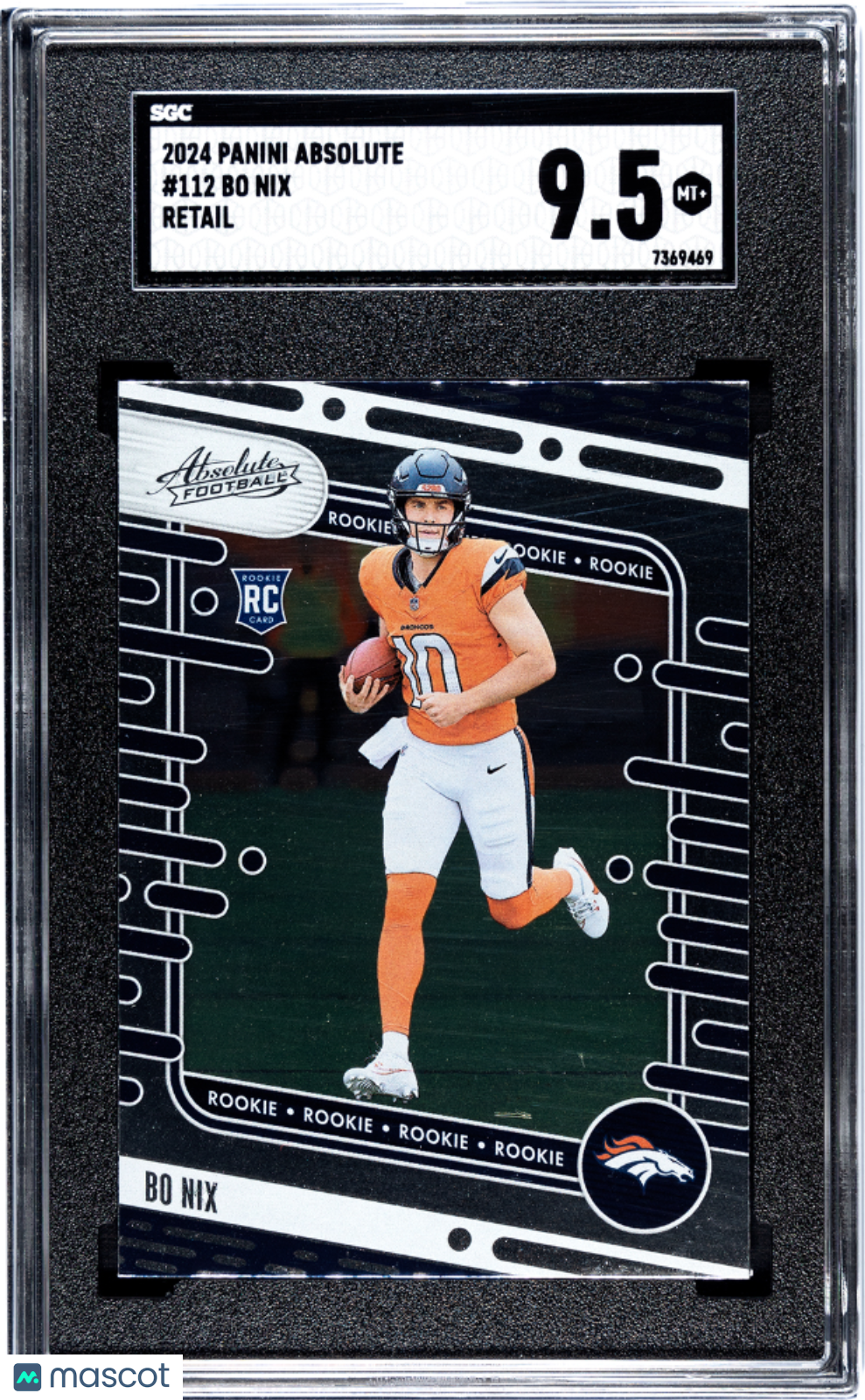 2024 Panini Absolute Bo Nix #112 Retail SGC 9.5