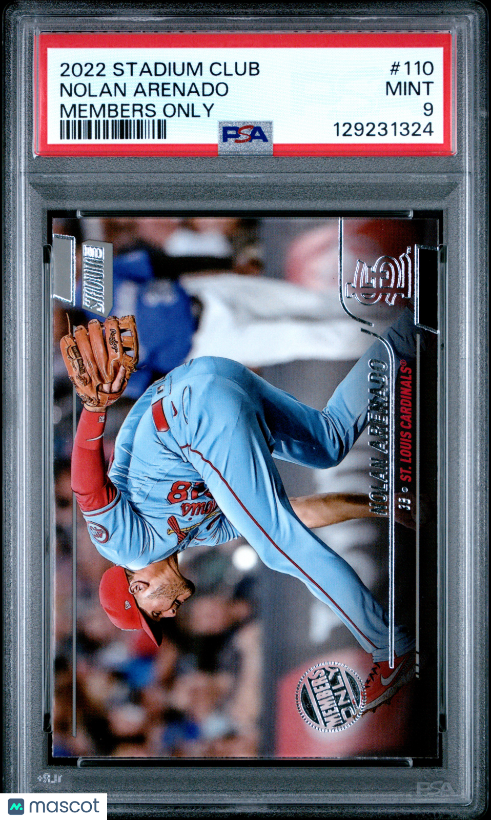 2022 Topps Stadium Club Nolan Arenado #110 Members Only PSA 9 POP 1