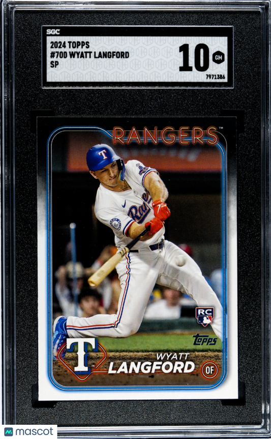 2024 Topps Wyatt Langford #700 SP SGC 10