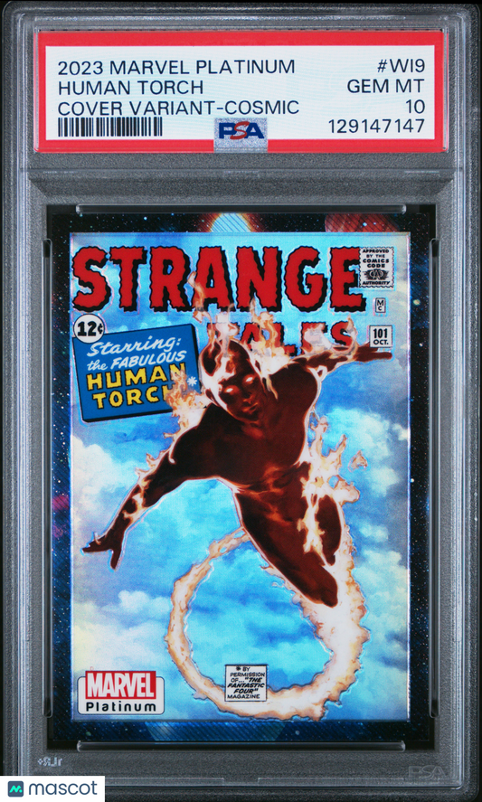 Human Torch 2023 Upper Deck Marvel Platinum Cover Variant Cosmic #22/25 PSA 10