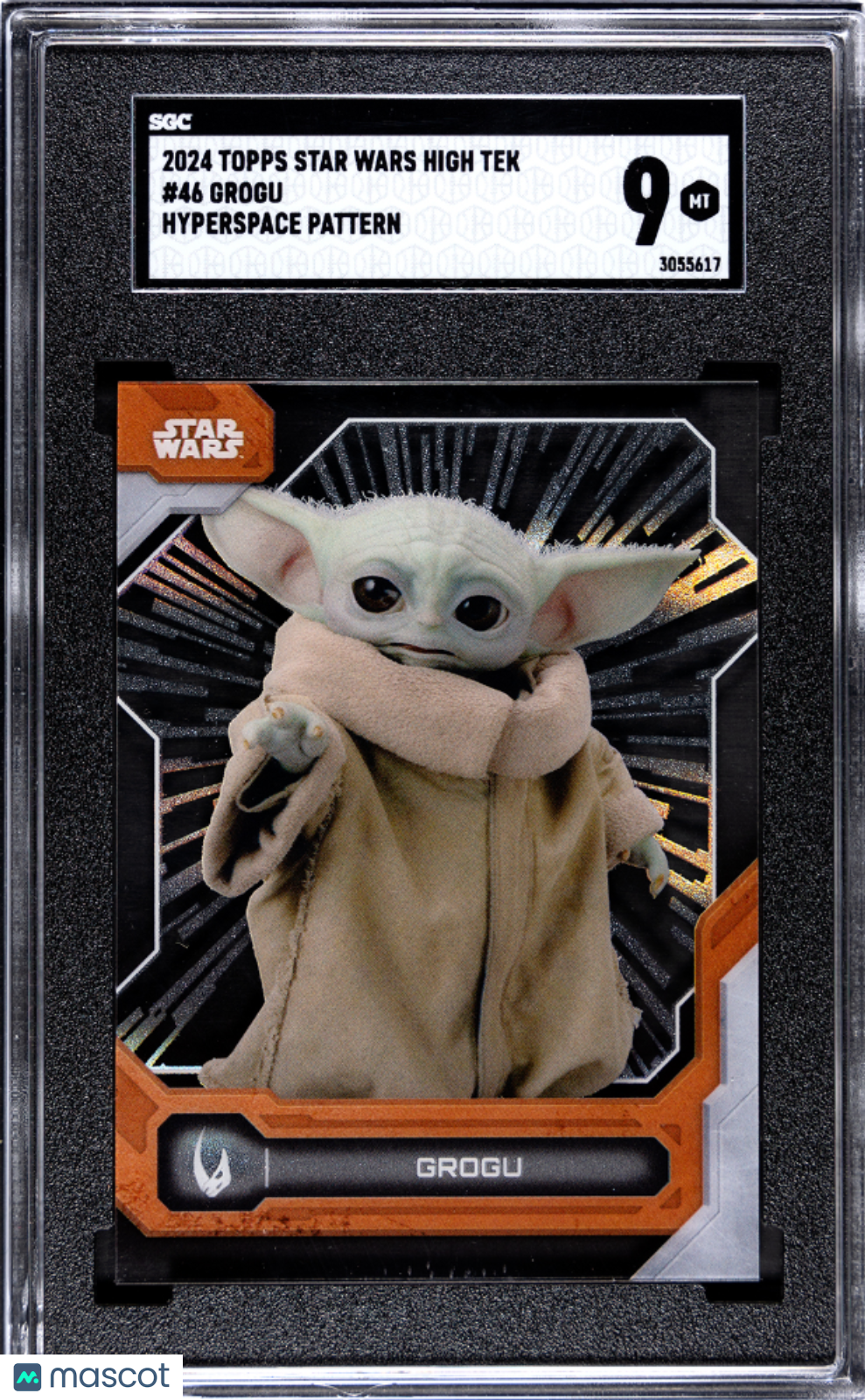 Grogu 2024 Topps Star Wars High Tek Hyperspace Pattern SGC 9 POP 1