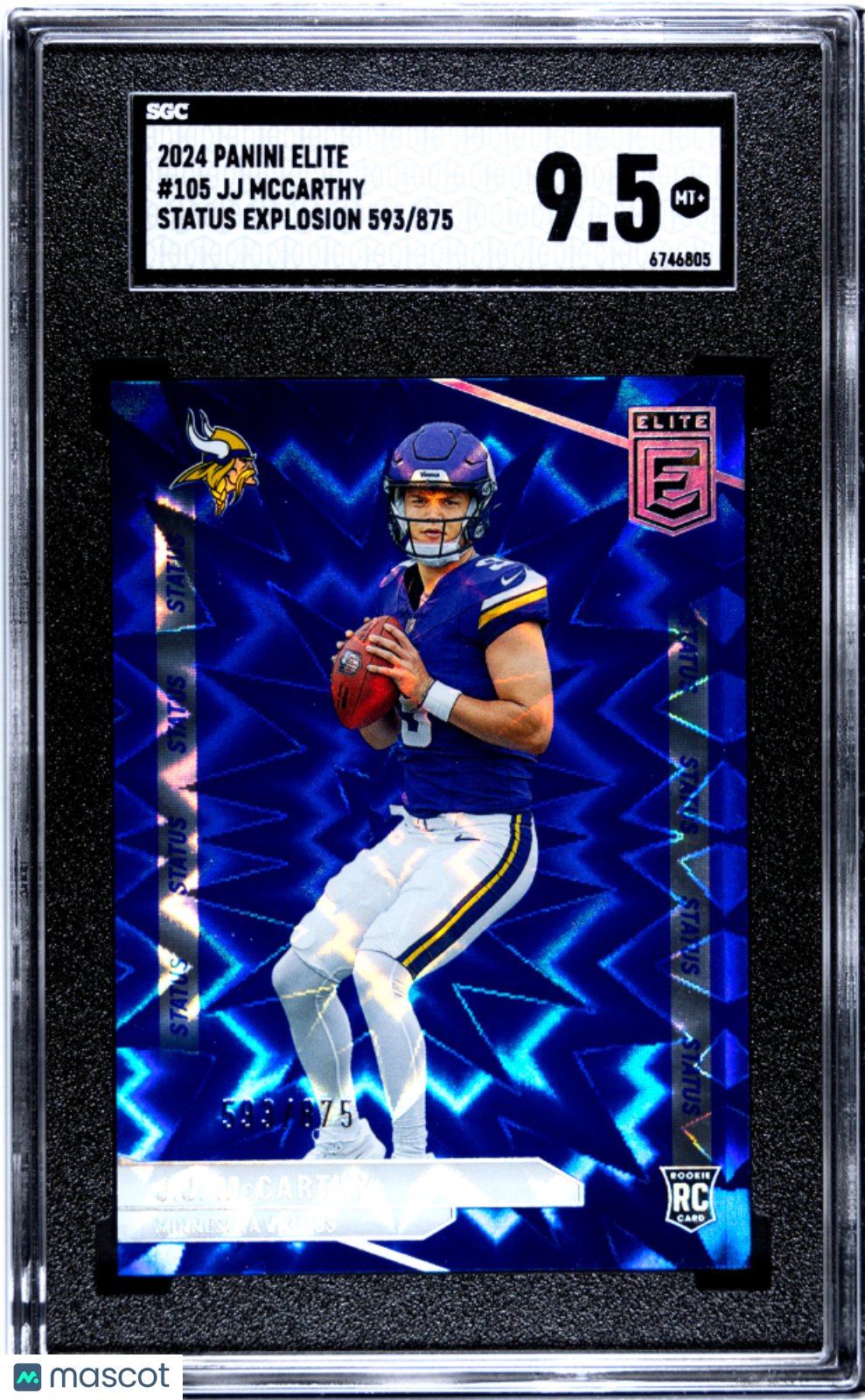 2024 Panini Elite JJ Mccarthy #105 Status Explosion SGC 9.5 /875