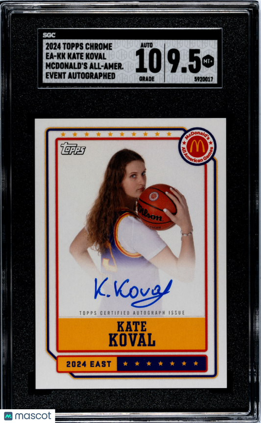 2024 Topps Chrome Mcdonald's All-American Kate Koval Event Auto SGC 9.5 POP 1