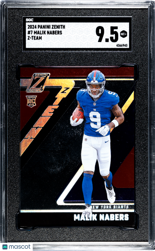 2024 Panini Zenith Malik Nabers #7 Team SGC 9.5 pop 1