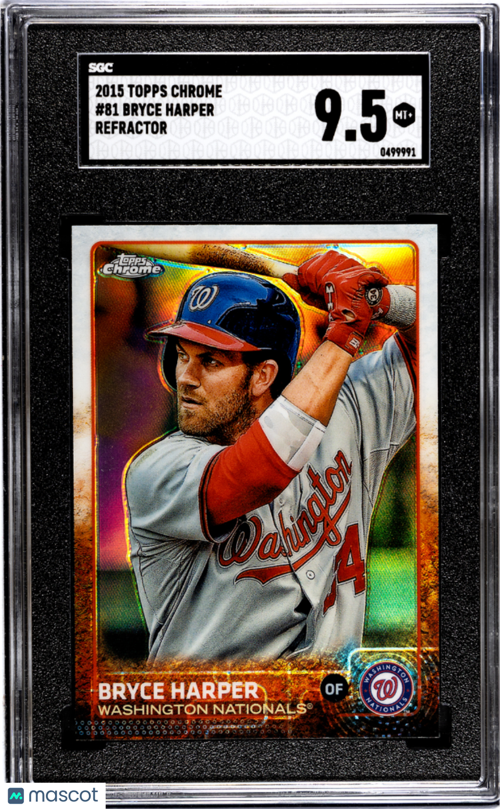 2015 Topps Chrome Bryce Harper #81 Refractor SGC 9.5 POP 1