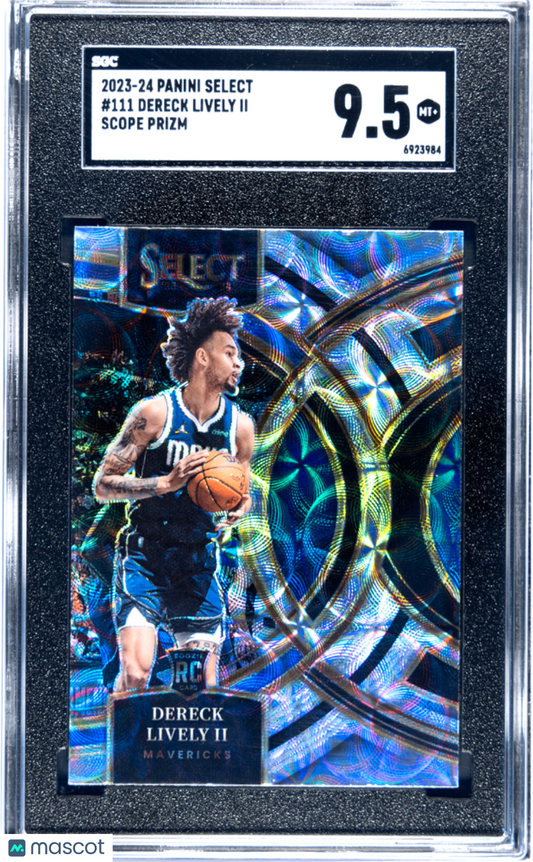 2023-24 Panini Select Dereck Lively II #111 Scope Prizm SGC 9.5