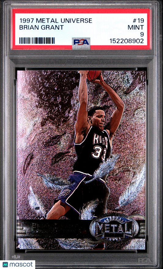 1997-98 Metal Universe Brian Grant #19 PSA 9 LOW POP