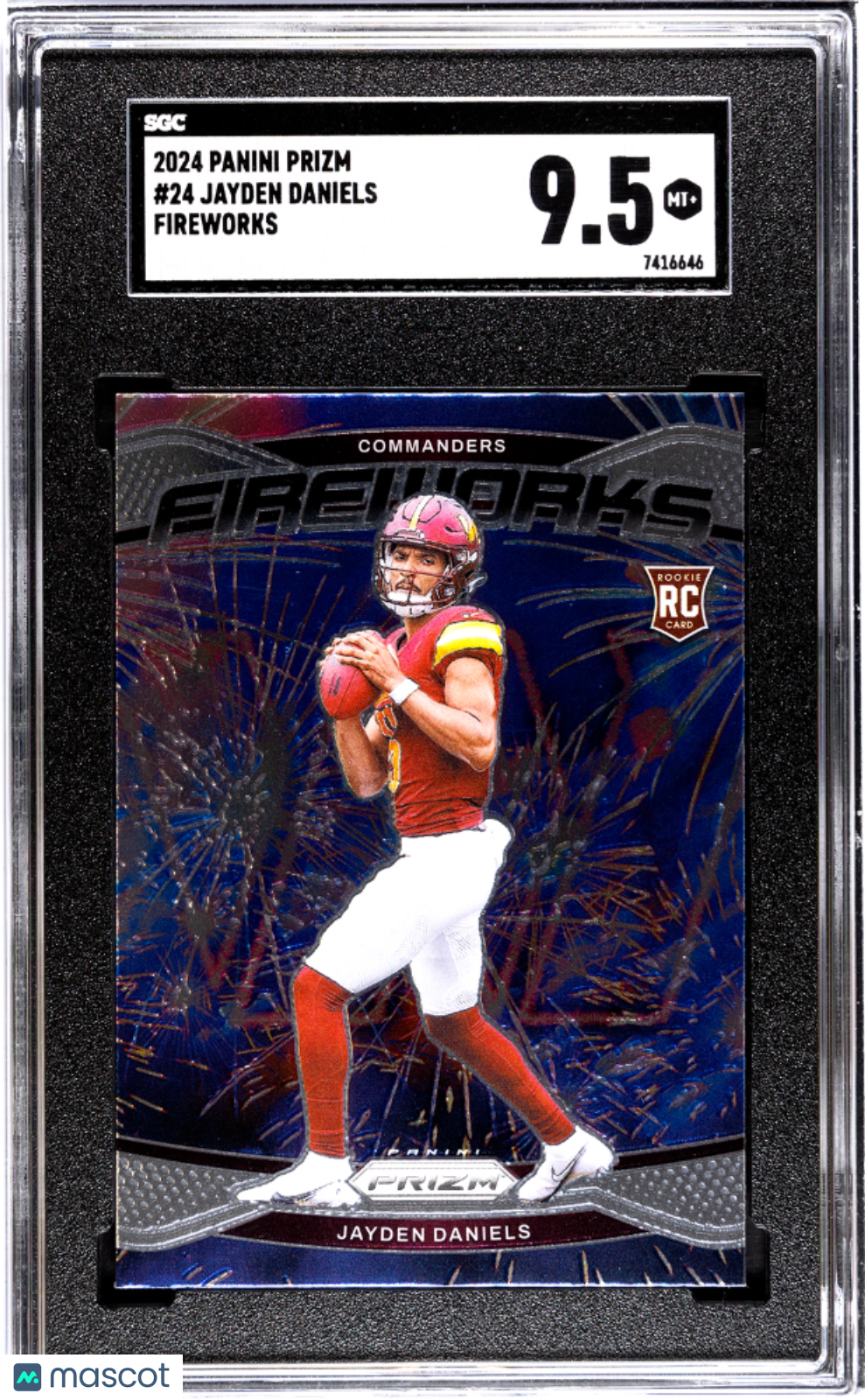 2024 Panini Prizm Jayden Daniels #24 Fireworks SGC 9.5