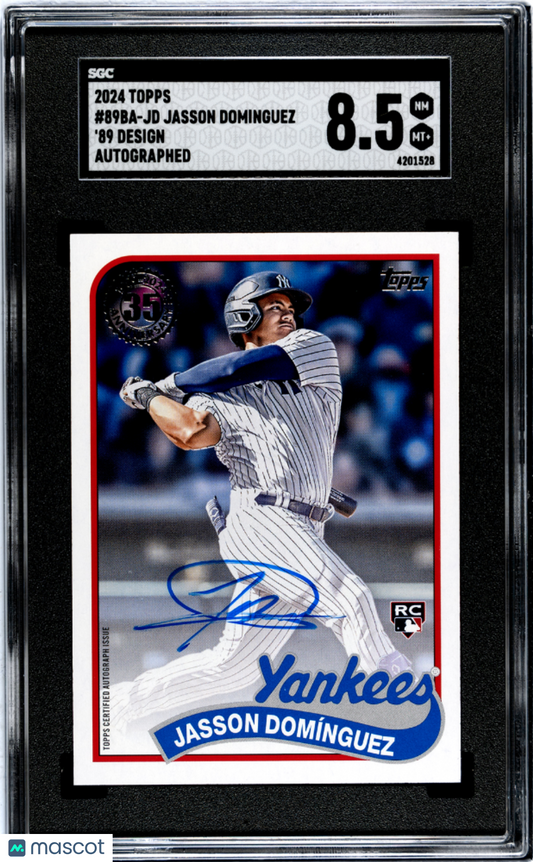 2024 Topps Jasson Dominguez #89BA-JD 89 Autograph SGC 8.5