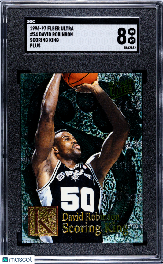 1996-97 Fleer Ultra David Robinson #24 Scoring King Plus SGC 8 POP 1 TOUGH GRADE