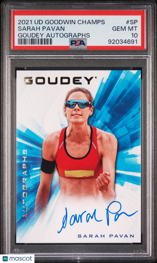 2021 Upper Deck Goodwin Champions Goudey AUTO Sarah Pavan Nebraska #SP PSA 10