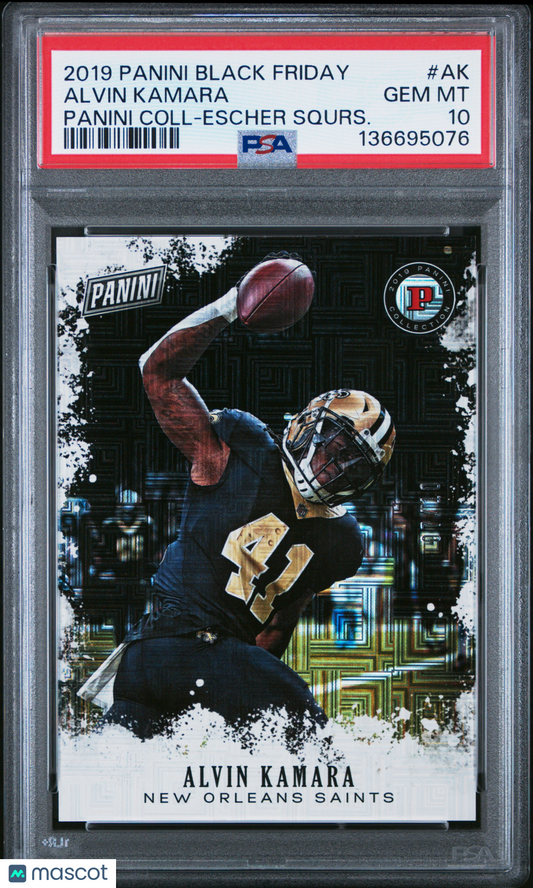 2019 Black Friday Panini Collection Alvin Kamara Escher Squrs. PSA 10 /10 pop 1