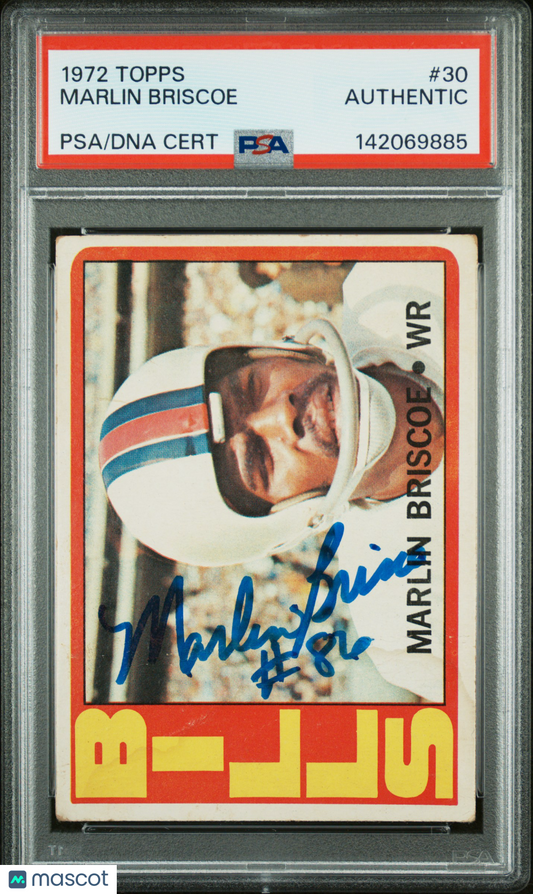 1972 Topps Marlin Briscoe #30 Signed Rookie Card PSA DNA Authentic AUTO