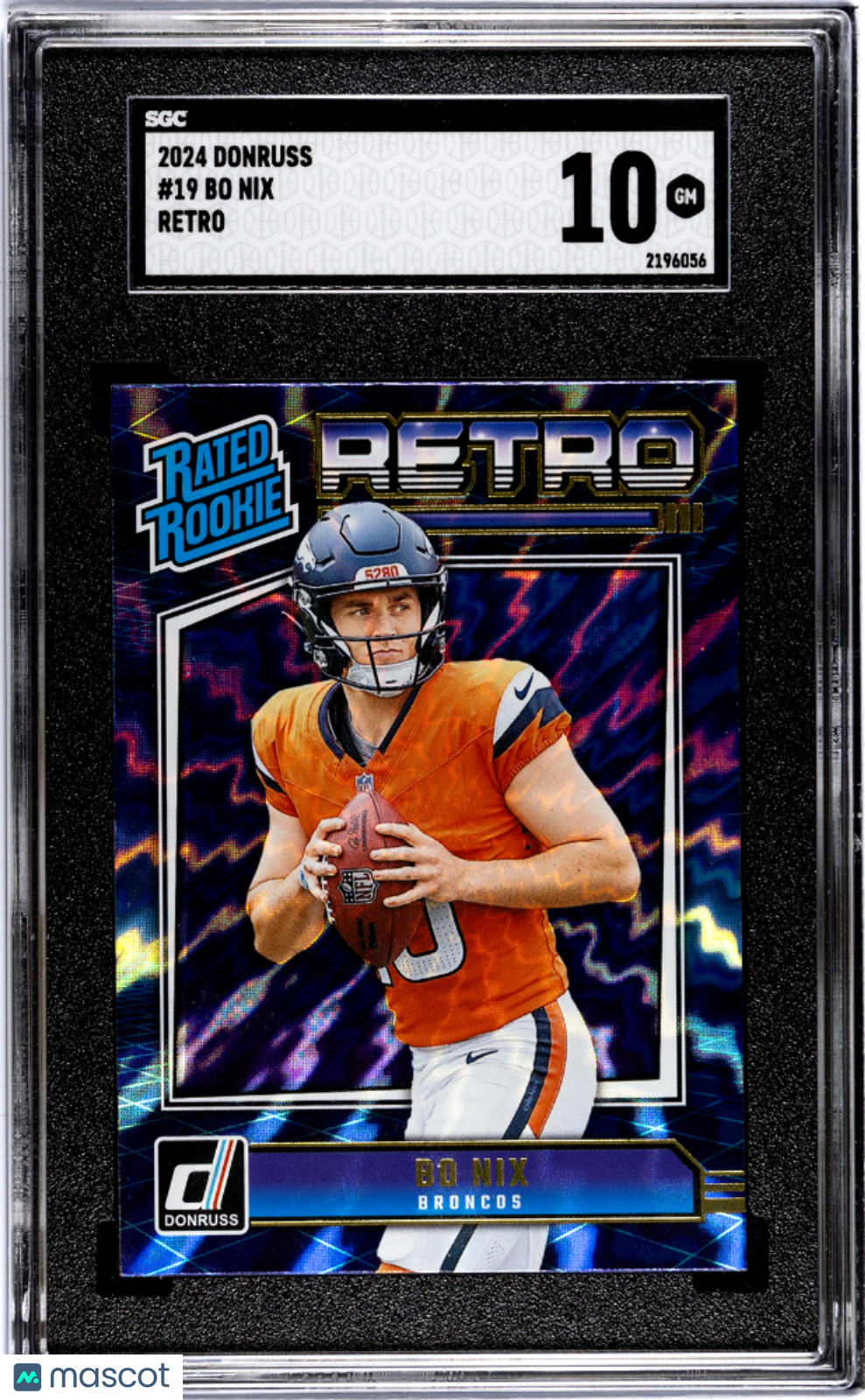 2024 Donruss Bo Nix #19 Retro SGC 10