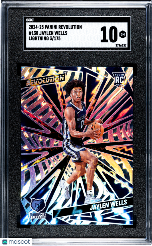 2024-25 Panini Revolution Jaylen Wells #130 Lightning SGC 10 pop 1