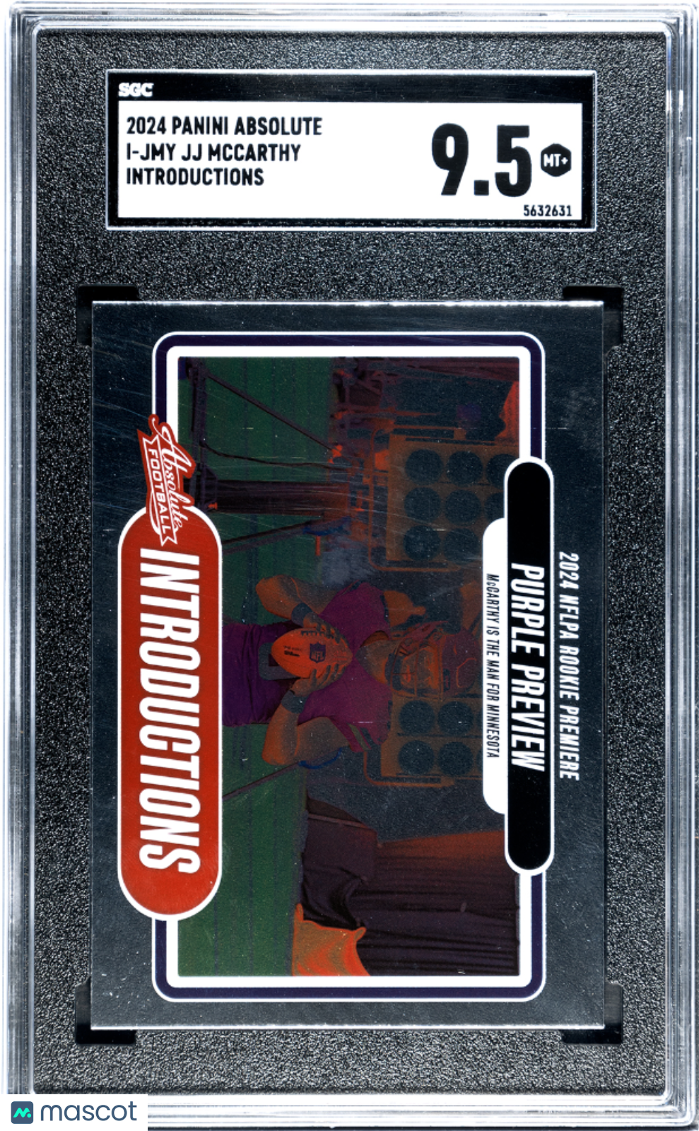 2024 Panini Absolute JJ Mccarthy #I-JMY Introductions SGC 9.5