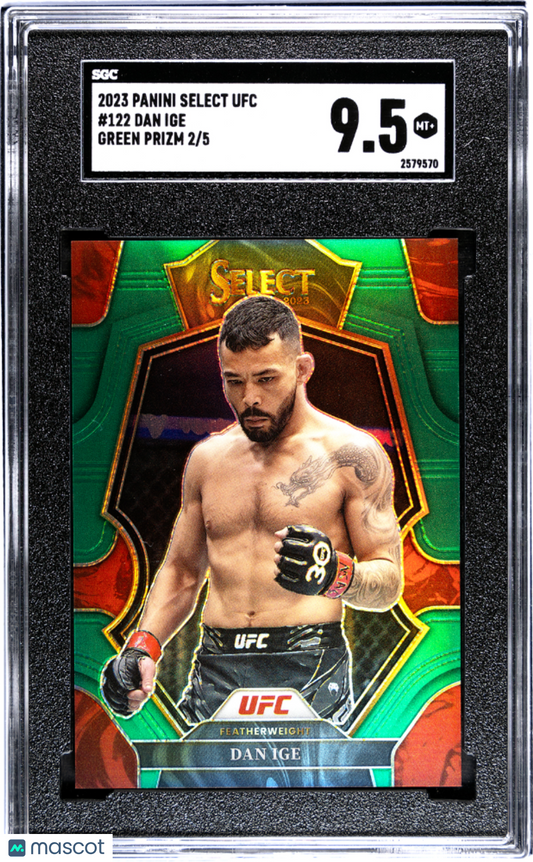 2023 Panini Select Ufc Dan Ige #122 Green Prizm SGC 9.5 /5 pop 1
