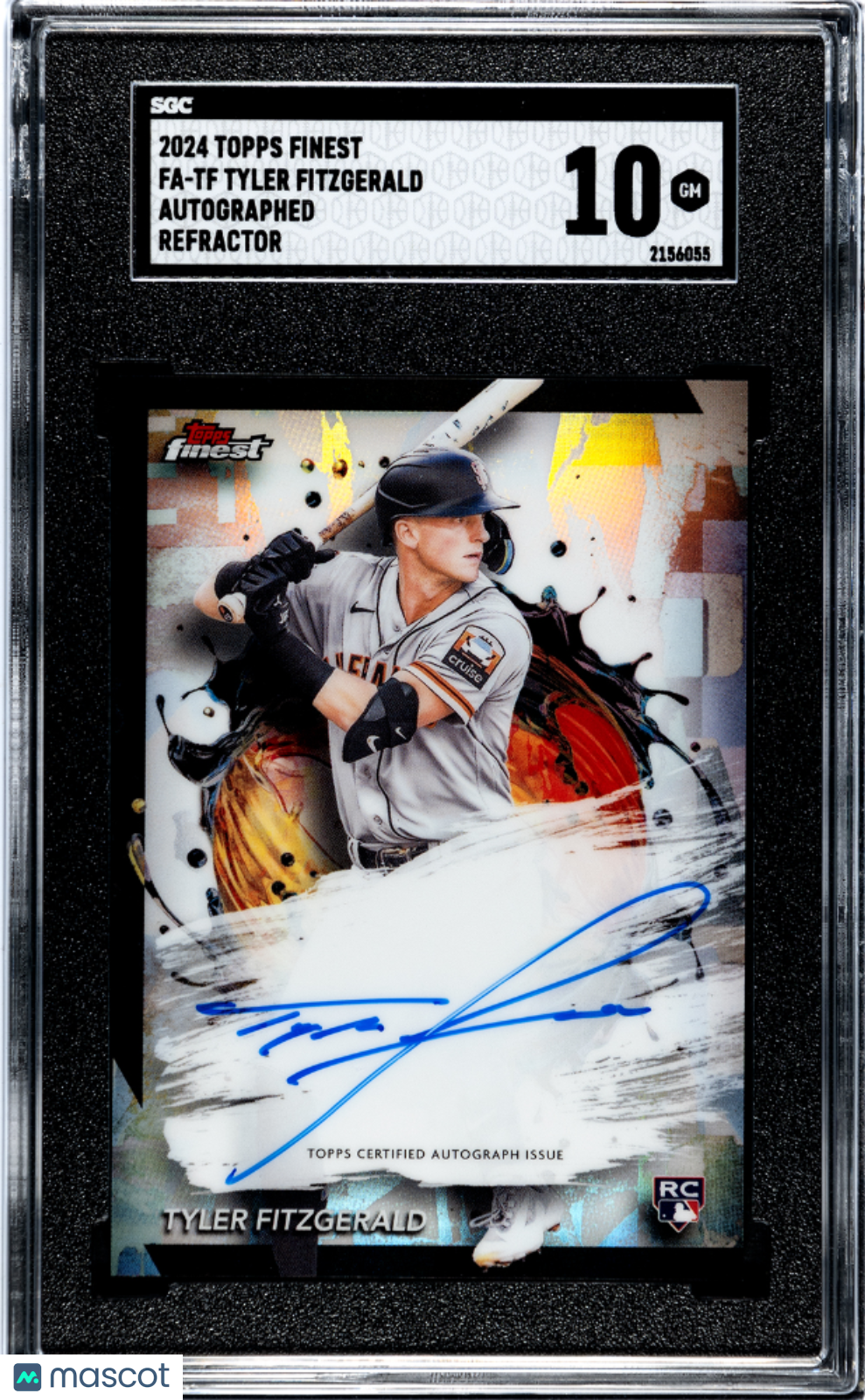2024 Topps Finest Tyler Fitzgerald #FA-TF Auto Refractor SGC 10 POP 1
