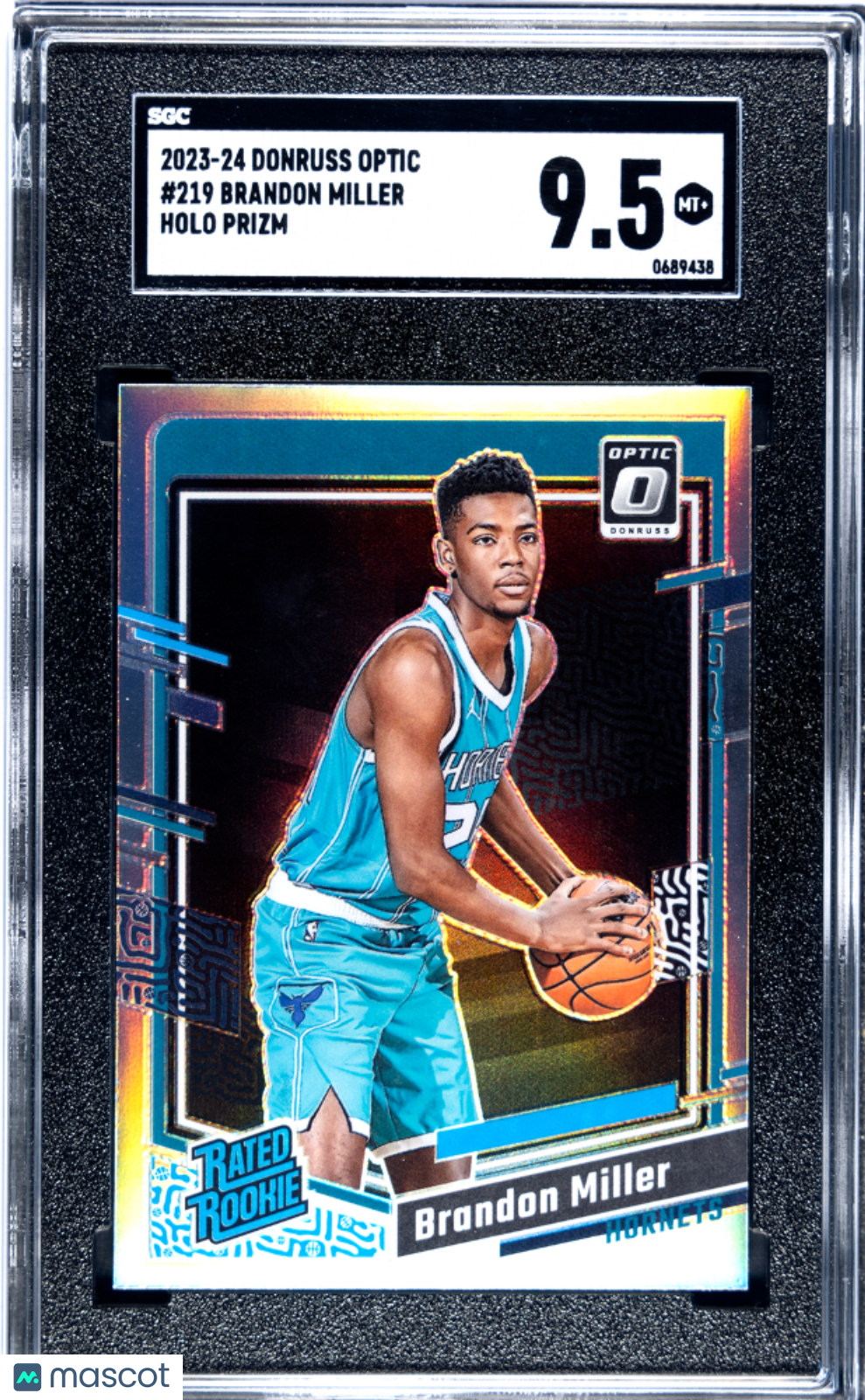 2023-24 Donruss Optic Brandon Miller #219 Holo Prizm SGC 9.5