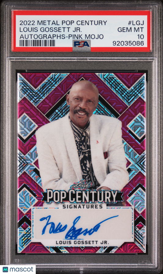 Louis Gossett JR. 2022 Leaf Metal Pop Century Autograph AUTO #4/6 Pink PSA 10