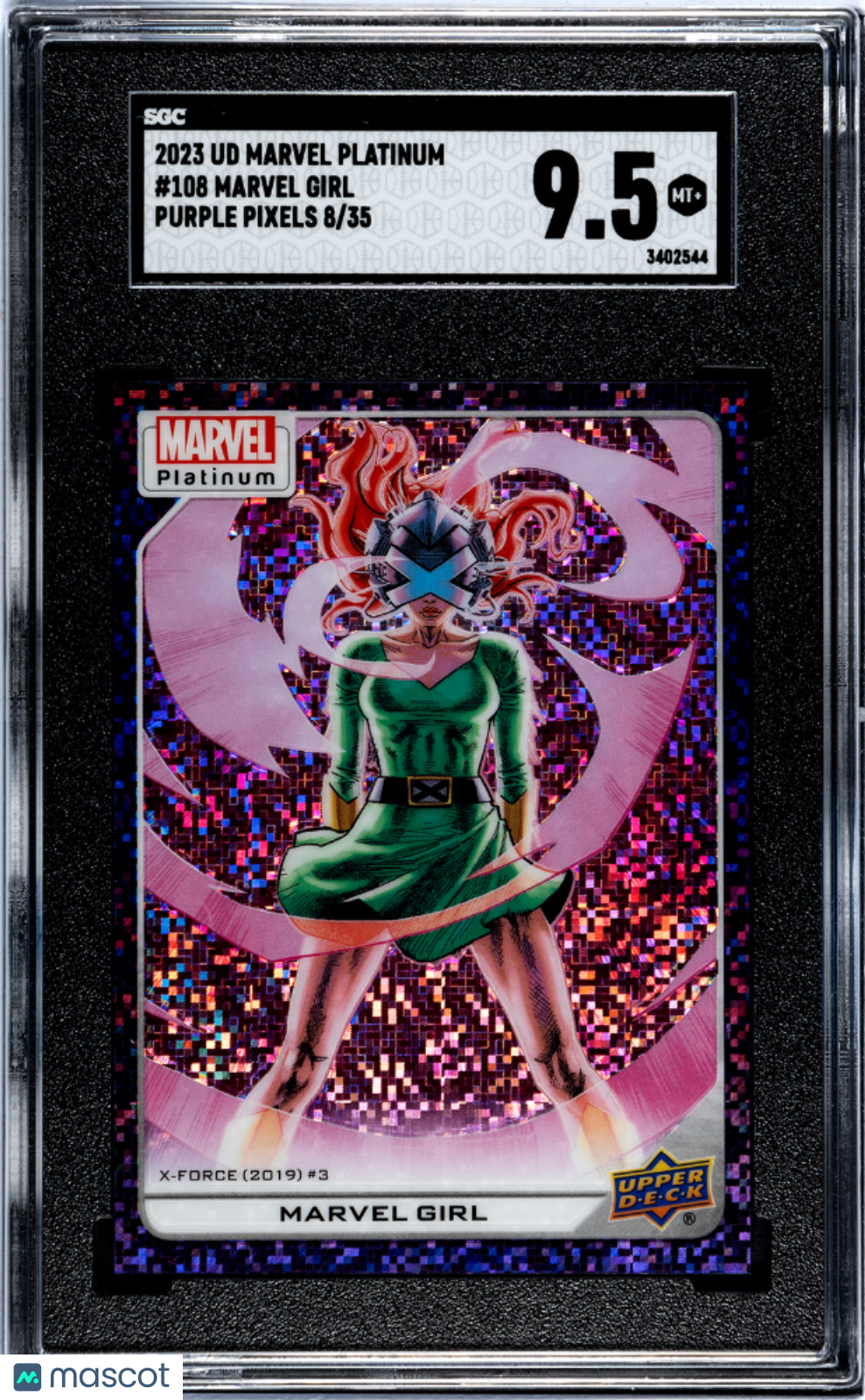 Marvel Girl 2023 Upper Deck Marvel Platinum Purple Pixels #8/35 SGC 9.5 POP 1