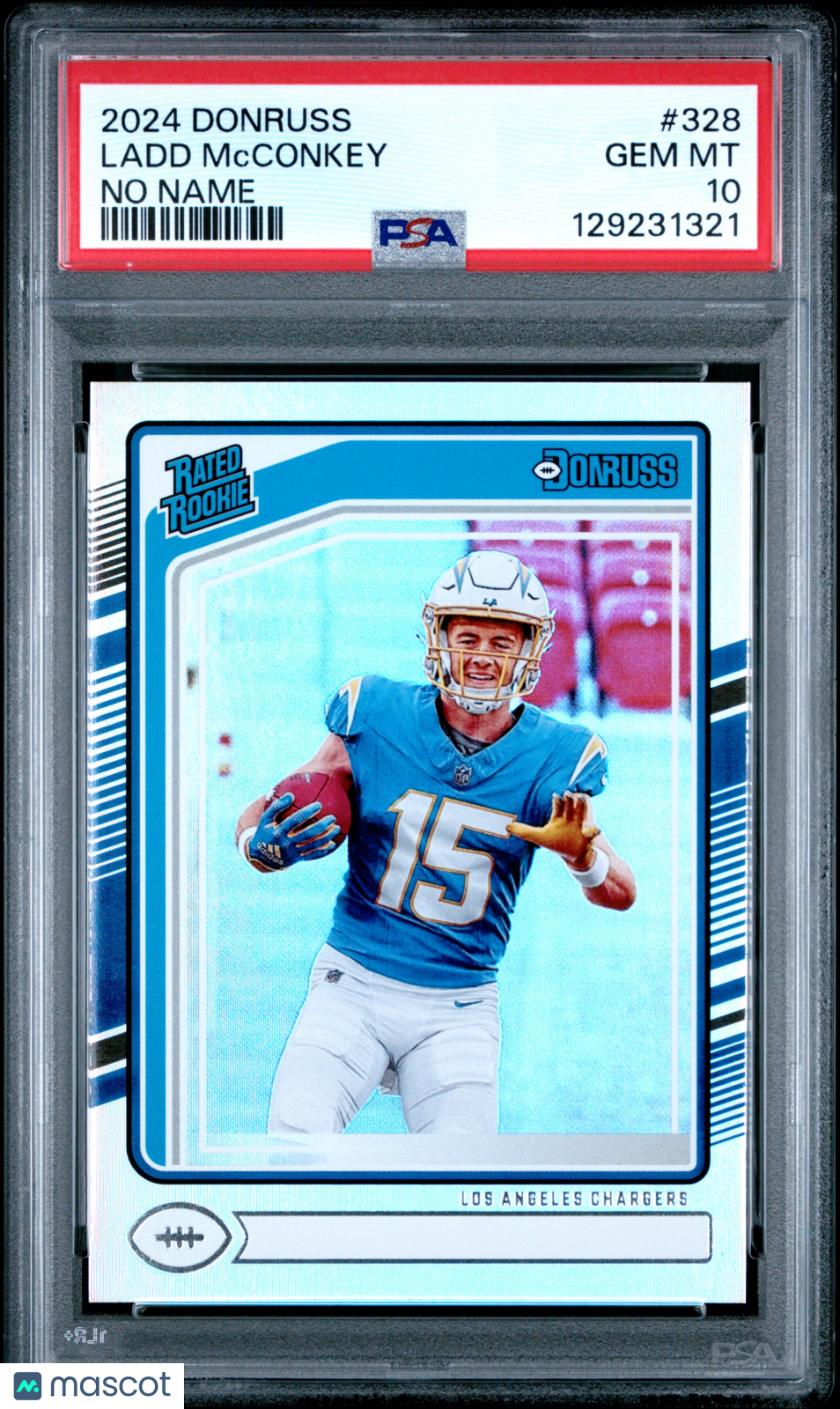 2024 Panini Donruss Ladd Mcconkey #328 No Name PSA 10 POP 2