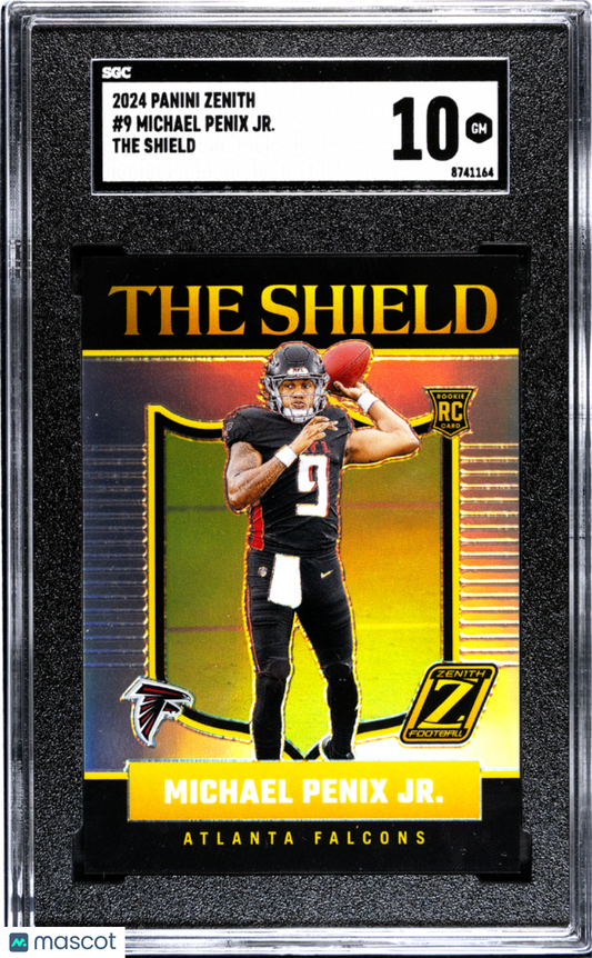 2024 Panini Zenith Michael Penix JR. #9 The Shield CASE HIT SP POP 2 SGC 10
