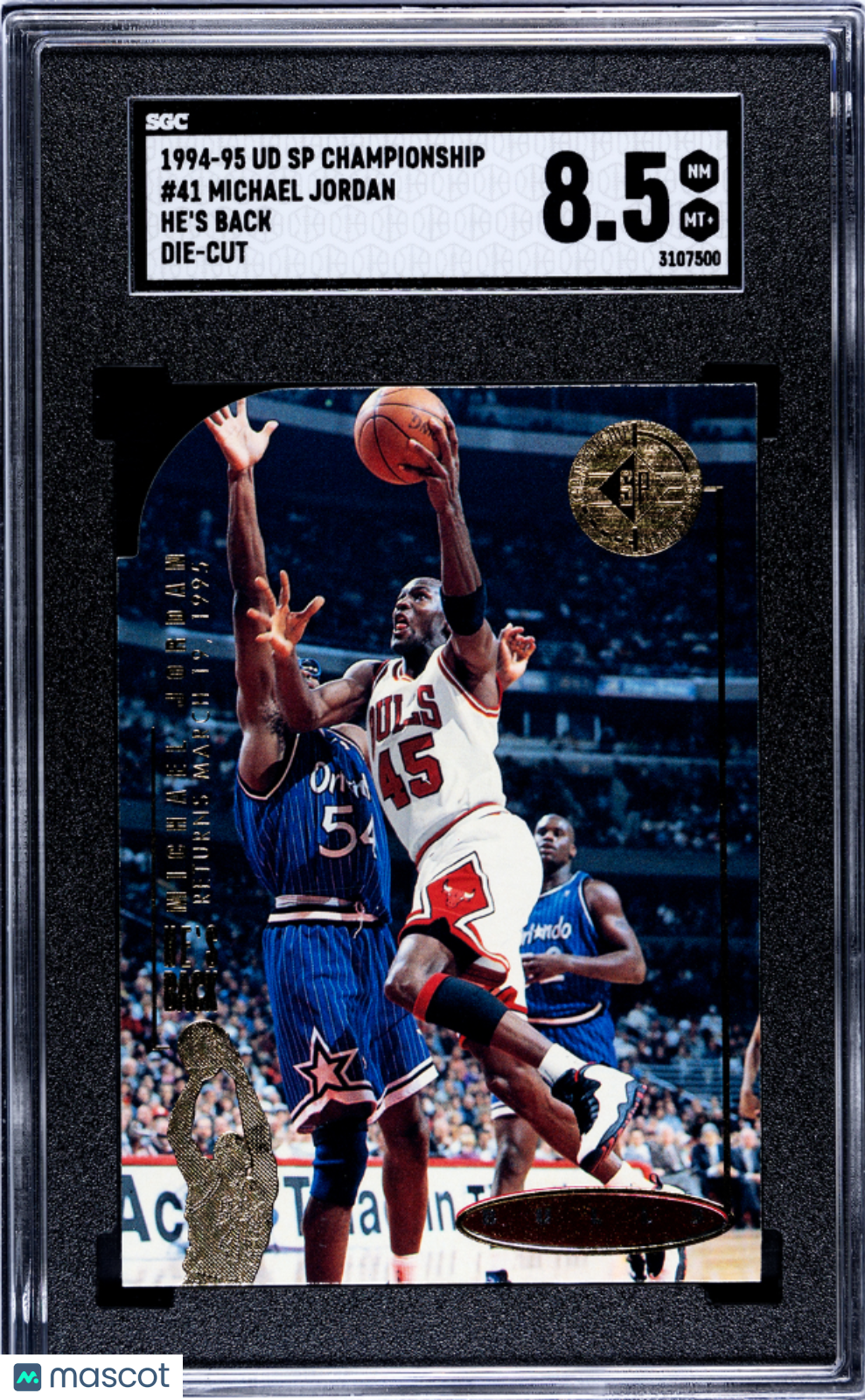 1994-95 Upper Deck SP Championship Michael Jordan #41 He's Back Die Cut SGC 8.5