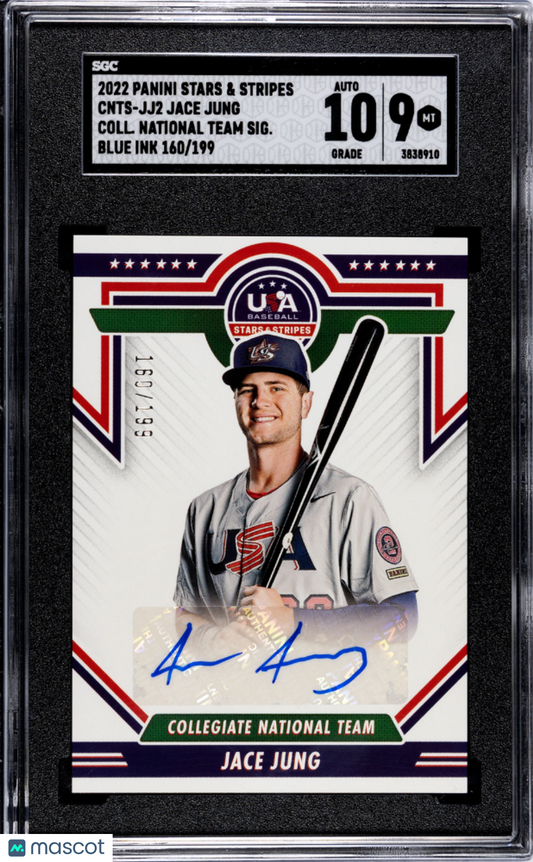 2022 Stars & Stripes Jace Jung Collegiate National Team Sigs. Blue SGC 9 /199