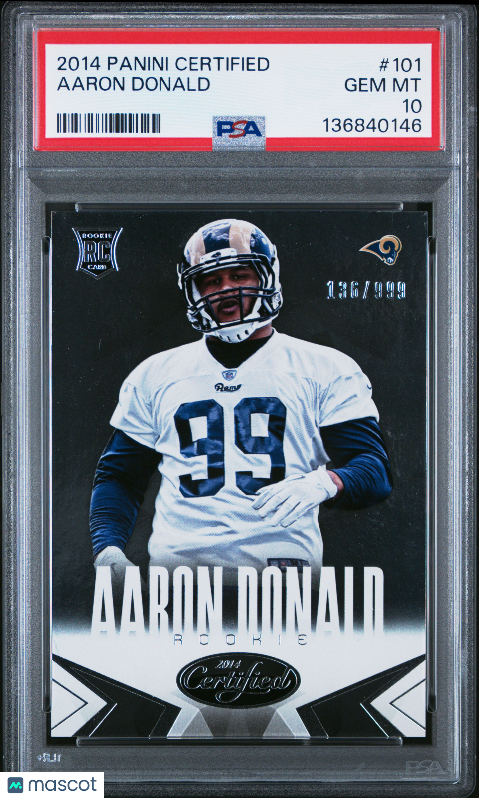 2014 Panini Certified Aaron Donald #101 136/999 PSA 10 pop 4