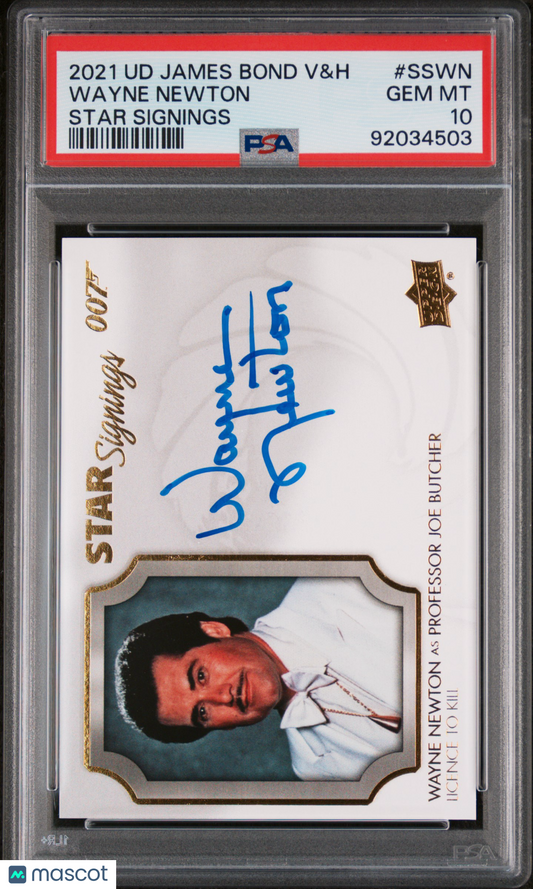 Wayne Newton 2021 Upper Deck James Bond Villains And Henchmen AUTO PSA 10