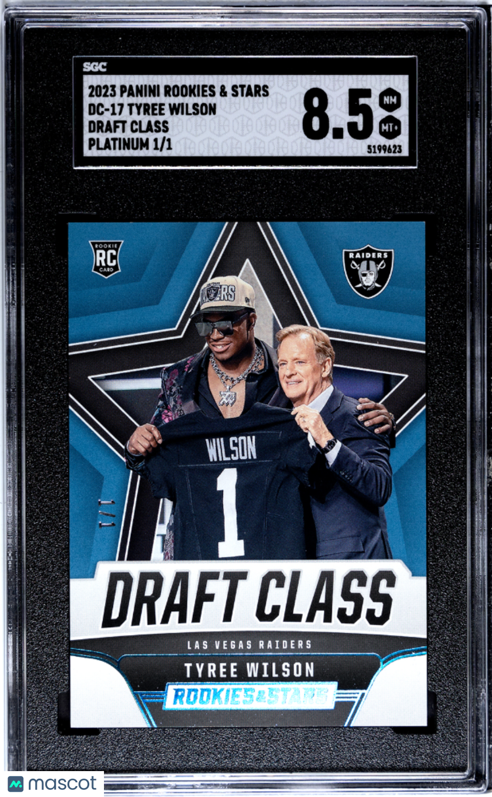 2023 Panini Rookies & Stars Tyree Wilson Draft Class Platinum #1/1 SGC 8.5