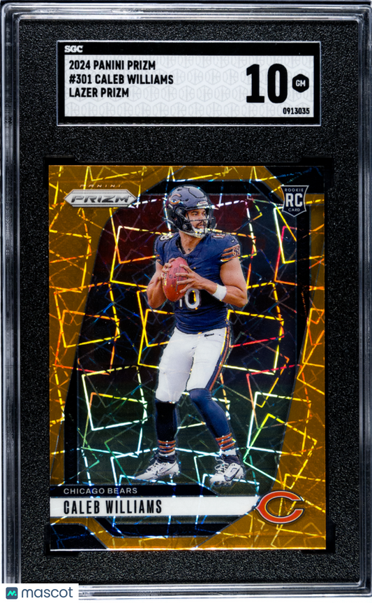 2024 Panini Prizm Caleb Williams #301 Lazer SGC 10