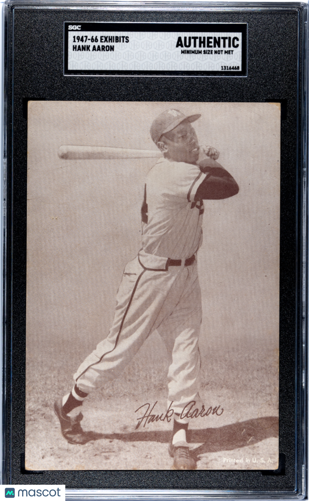 1947 Exhibits Hank Aaron SGC A