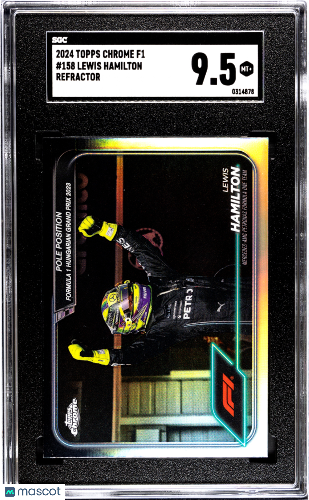 2024 Topps Chrome F1 Lewis Hamilton #158 Refractor SGC 9.5 pop 1