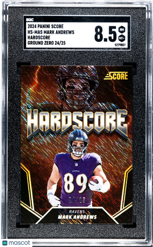 2024 Panini Score Mark Andrews Hardscore Ground Zero #24/25 SGC 8.5 POP 1