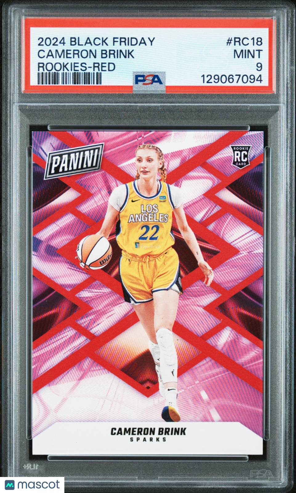 2024 Panini Black Friday Rookies Cameron Brink #RC18 Red PSA 9 /125